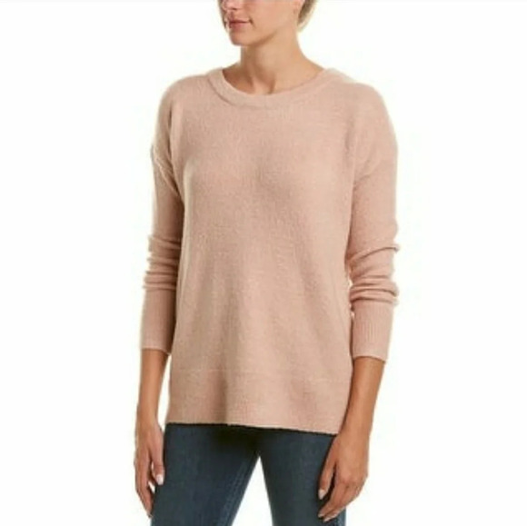 NWT French Connection Urban Flossy Sweater Cinder Rose Pink Scoop Back XS - Picture 1 of 14